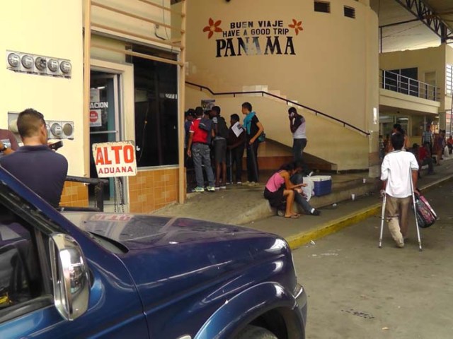 As you walk into the building, alongside the trucks entering on the right side, this is what you see.