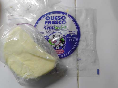 This is the cheese I happened to have in the fridge the day we made tortillas.