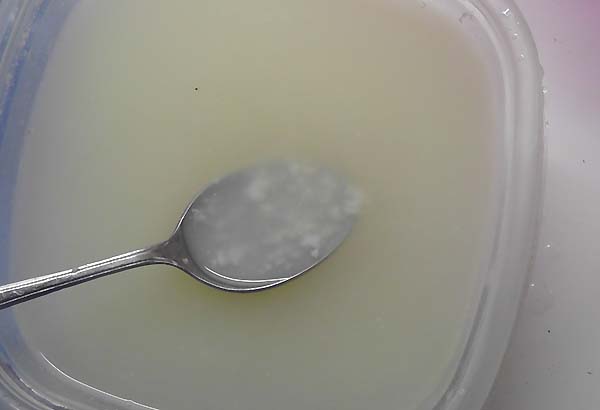 This is some I have leftover in the fridge, ready to make more chicha.