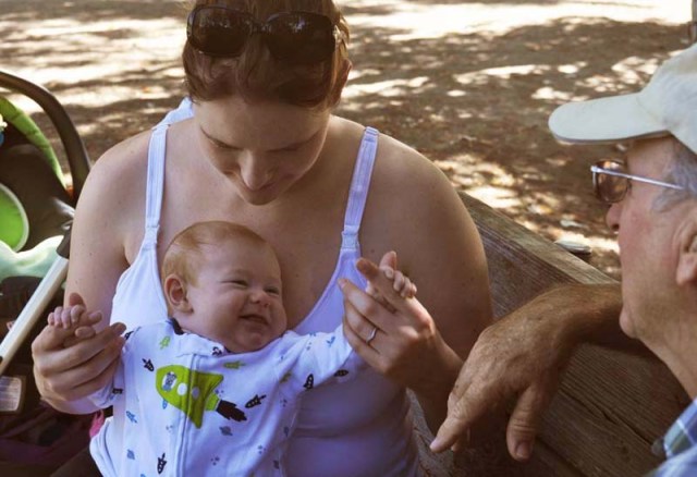 Having fun in the park
