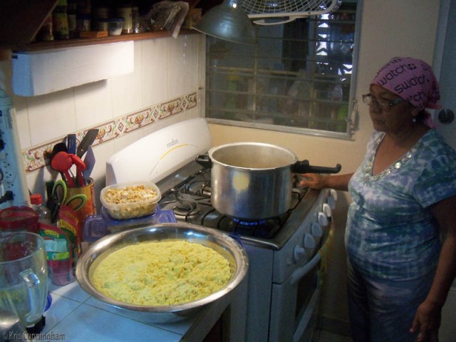 The liquids are simmering, the corn is ready, the chicken and garnish is standing by so lets start assembling tamales.