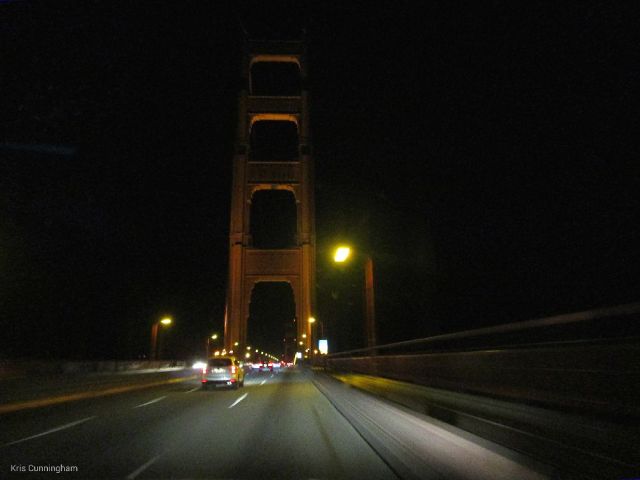 The Golden Gate Bridge in the night 