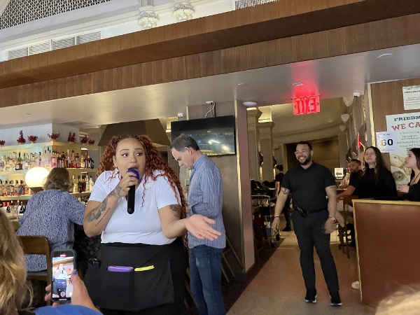 the staff were also excellent singers