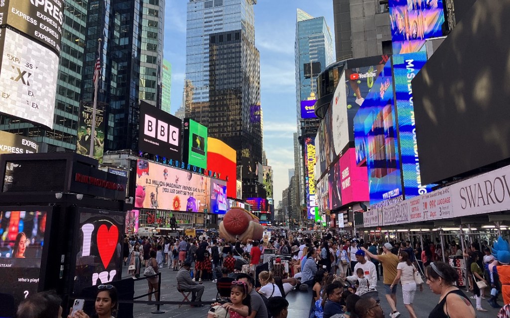 Times Square area was pretty nuts